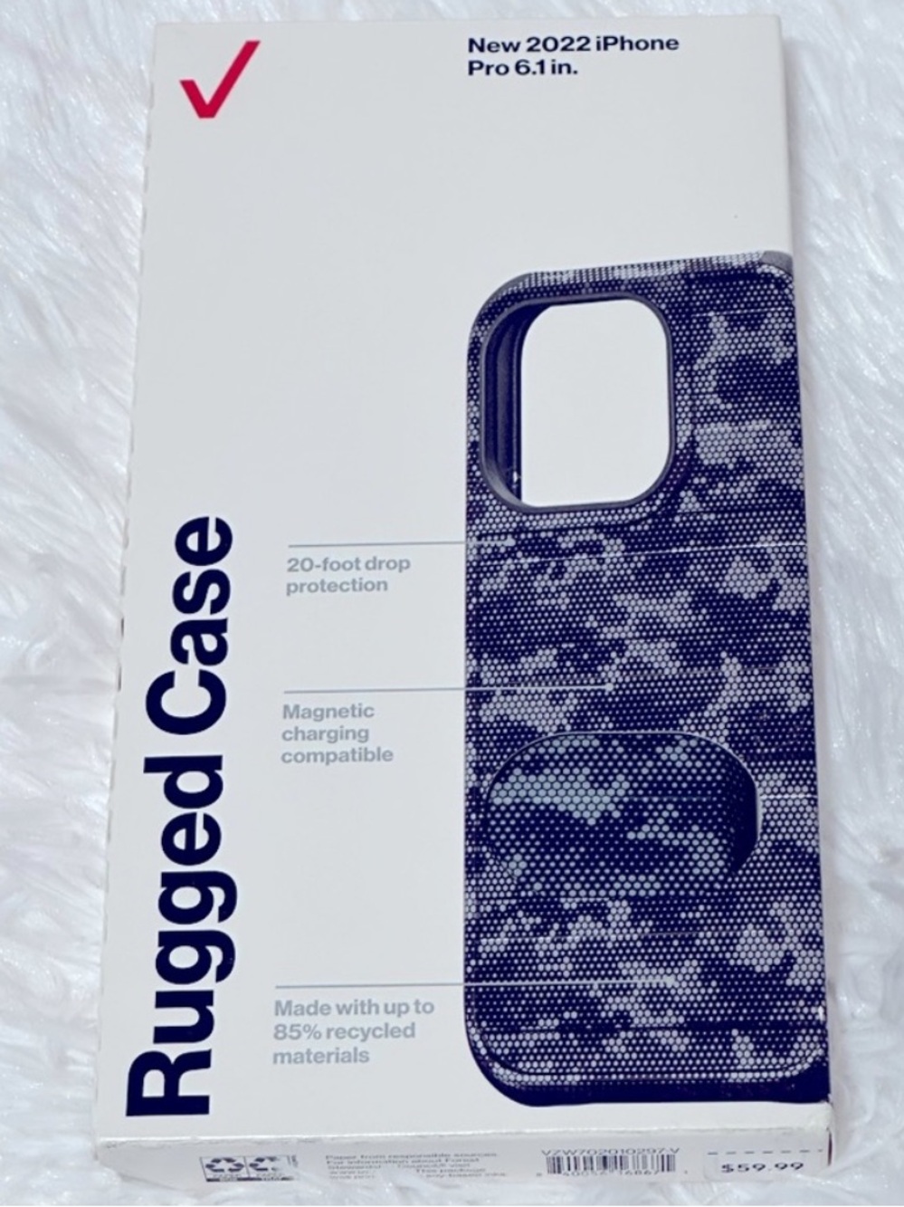 🆕 Verizon Rugged Series Case iPhone 14 Pro, black camo